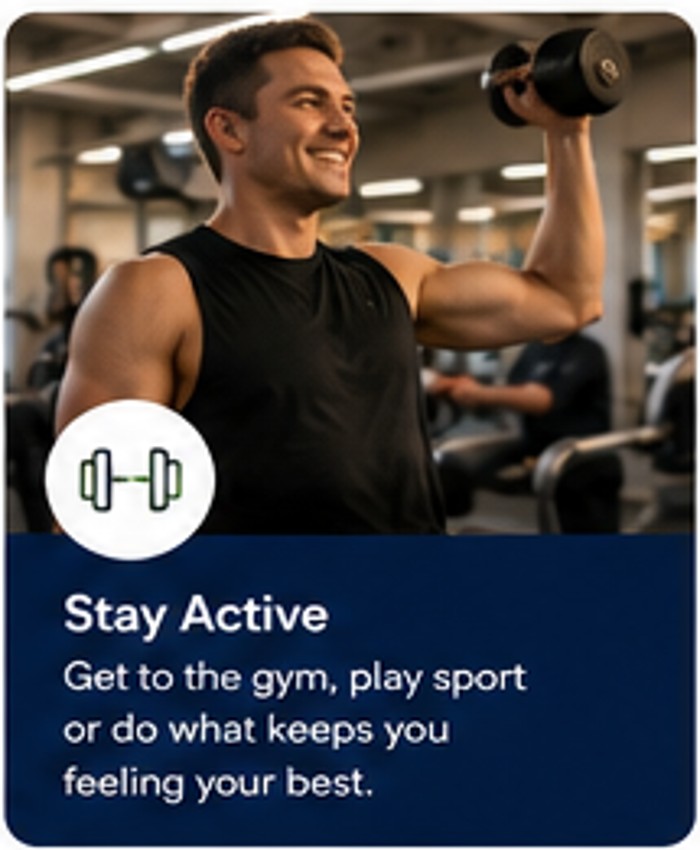 Young adult staying active